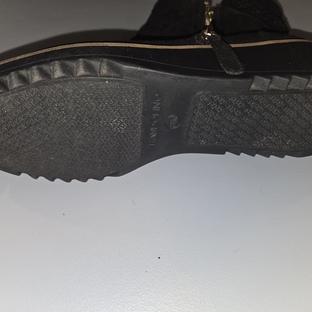 Bandolino Black Winter Boots with Shearling Trim (7c8) - Picture 7 of 8